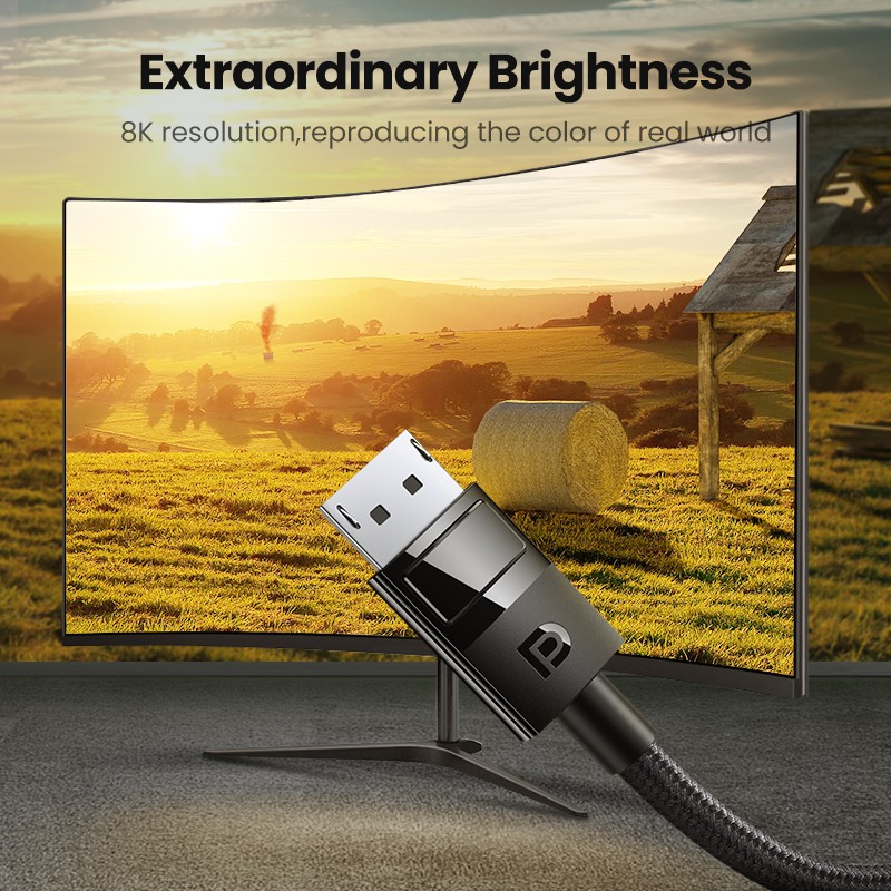 DP 1.4 Kabel DP Male to Male Braided - 2 Meter