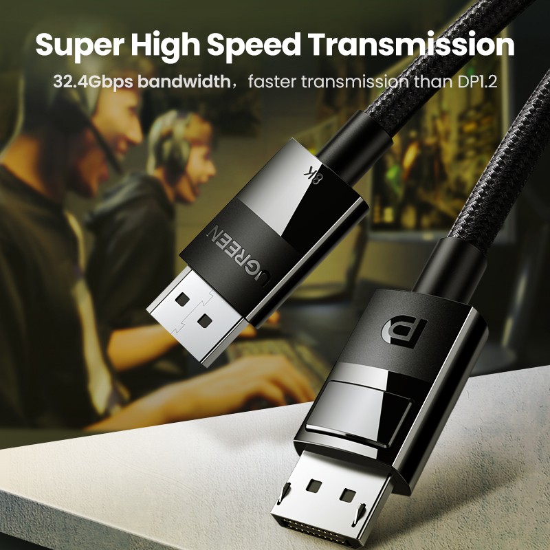 DP 1.4 Kabel DP Male to Male Braided - 2 Meter