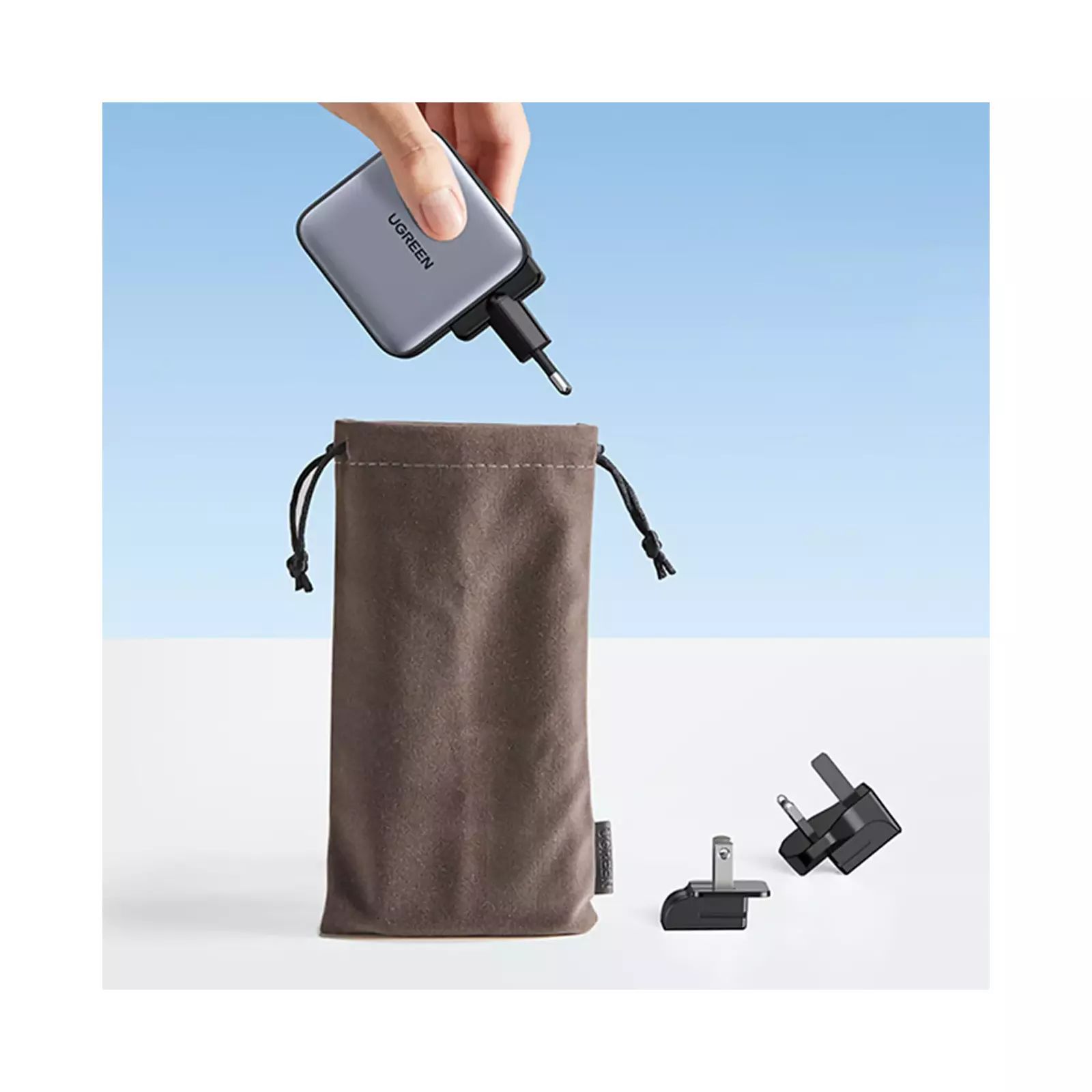 UGREEN Kepala charger Nexode Gan 65w (Worldwide Travel)