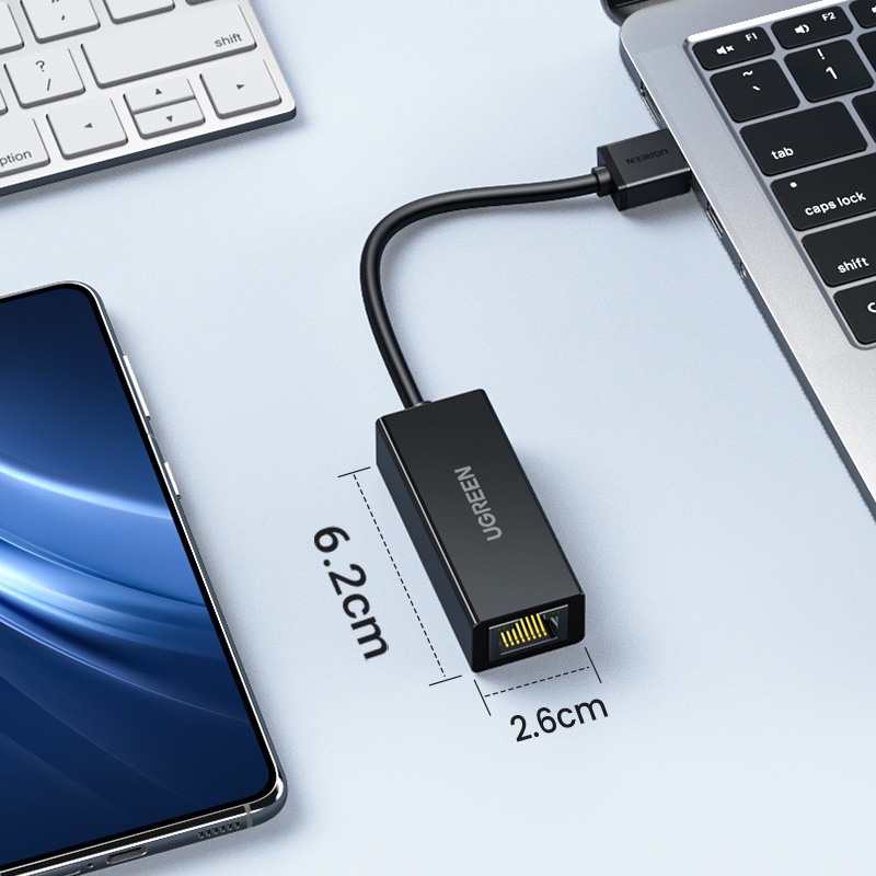 UGREEN USB 3.0 A To Gigabit Ethernet Adapter - Black