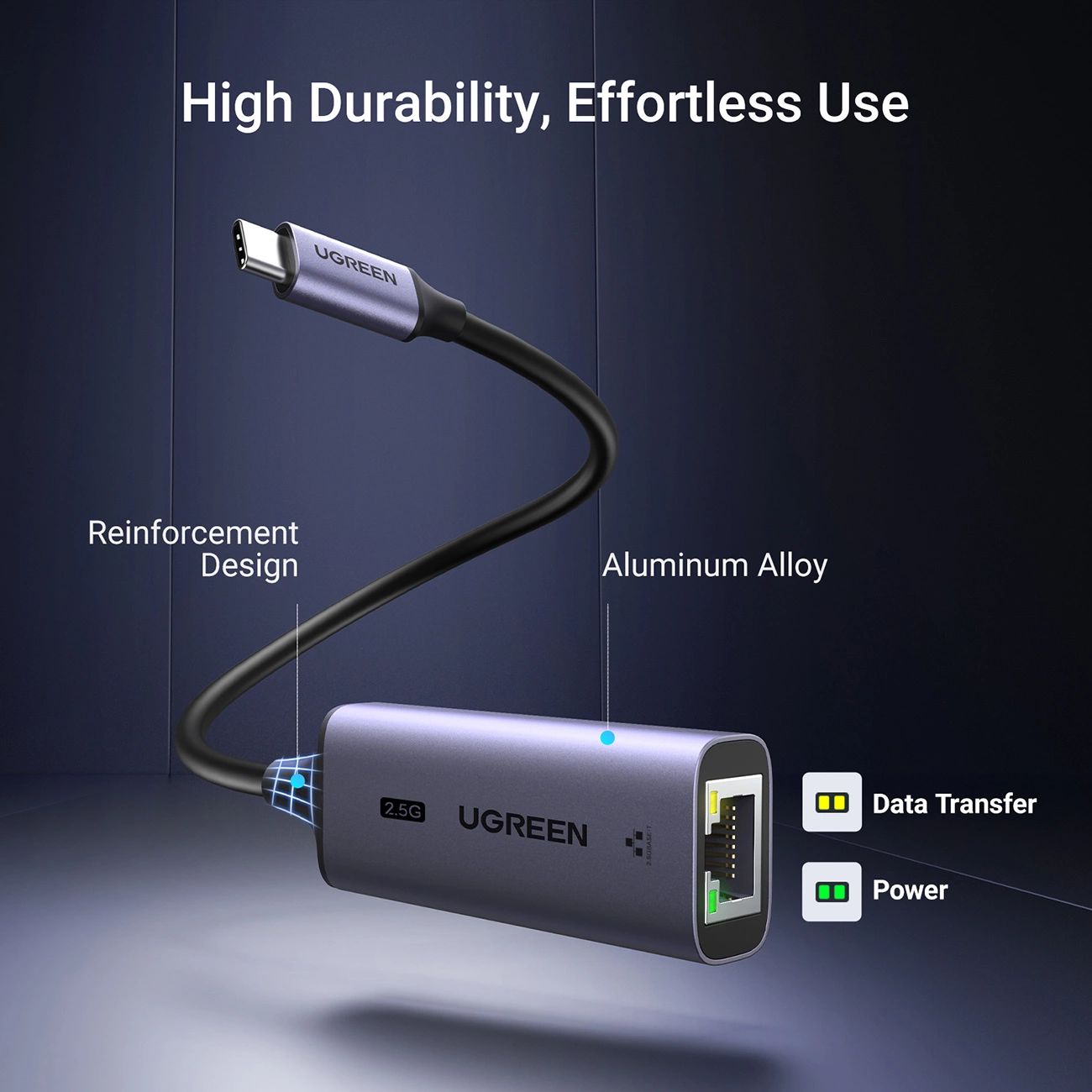 UGREEN USB Type C to RJ45 Lan Adapter Ethernet Network 2500Mbps